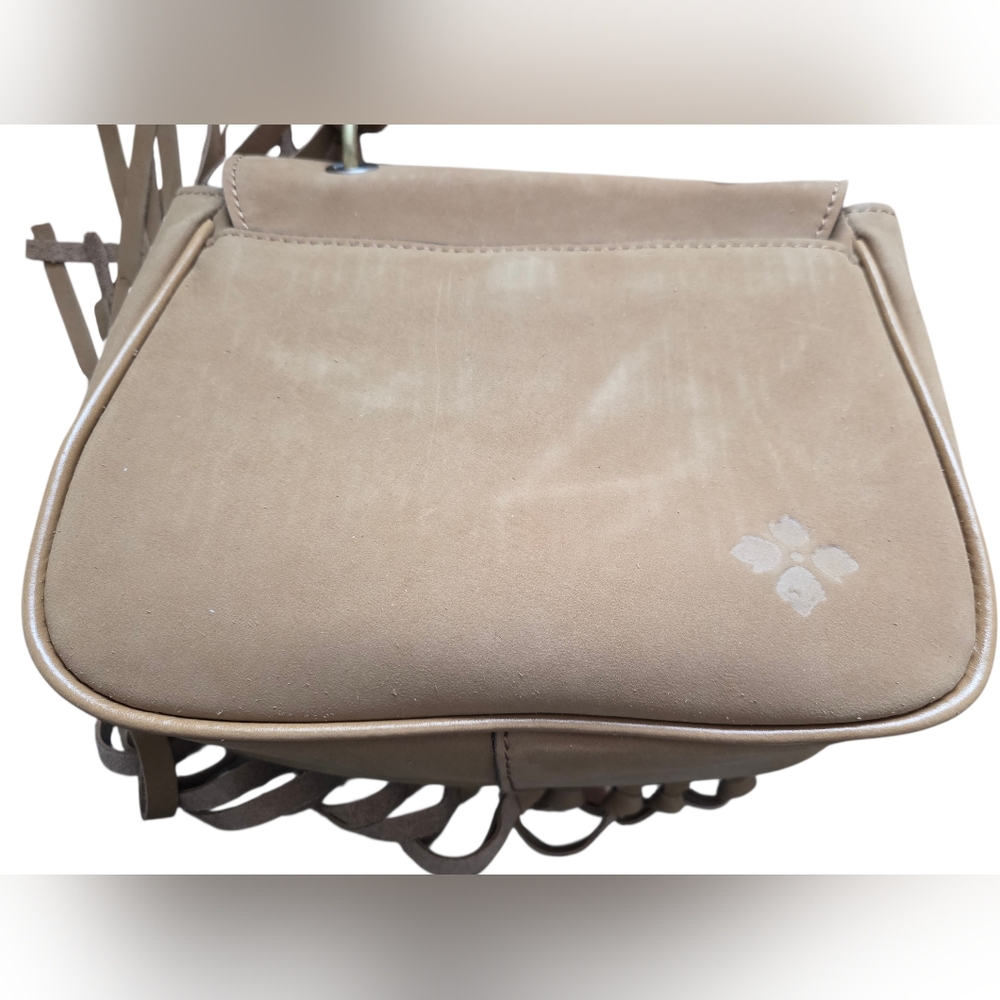 Patricia Nash NEW Nazaire Nubuck Suede Crossbody Bag with Fringe-Cognac - Picture 14 of 15